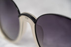 Prabal Gurung Sunglasses Round Ivory and Grey