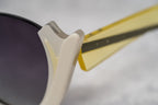 Prabal Gurung Sunglasses Round Ivory and Grey