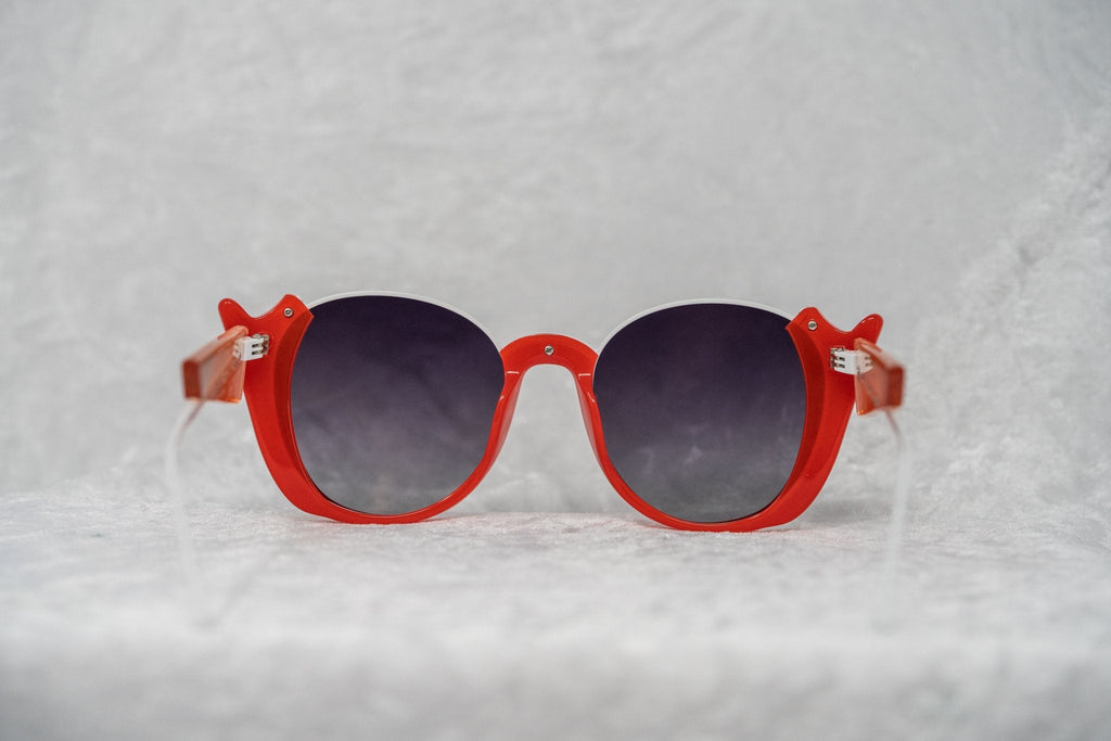 Prabal Gurung Ladies Sunglasses Round Crimson and Grey