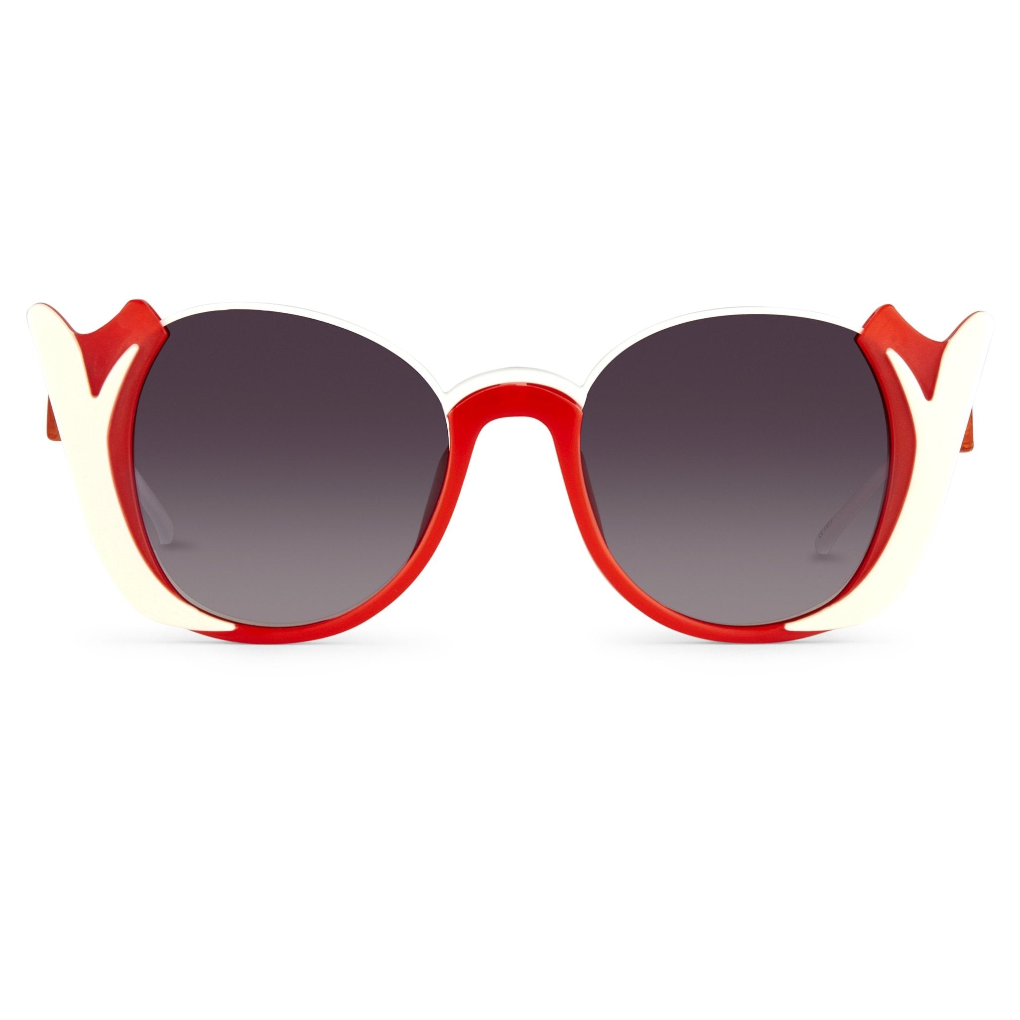 Prabal Gurung Ladies Sunglasses Round Crimson and Grey