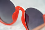 Prabal Gurung Ladies Sunglasses Round Crimson and Grey
