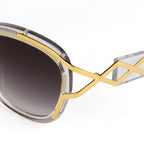 Prabal Gurung Sunglasses Square Olive and Grey