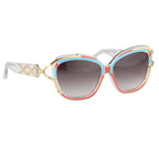 Prabal Gurung Sunglasses Square Red and Grey