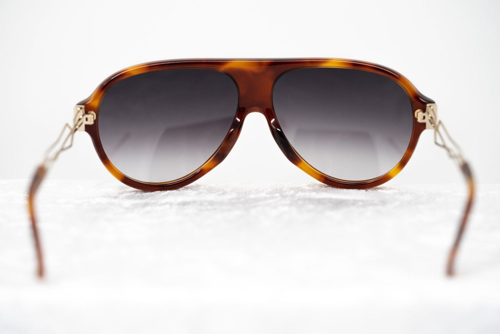 Prabal Gurung Sunglasses Dark Brown Tortoise Shell and Grey