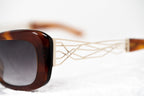 Prabal Gurung Sunglasses Rectangle Tortoise Shell and Grey