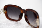 Prabal Gurung Sunglasses Rectangle Tortoise Shell Acetate and Grey