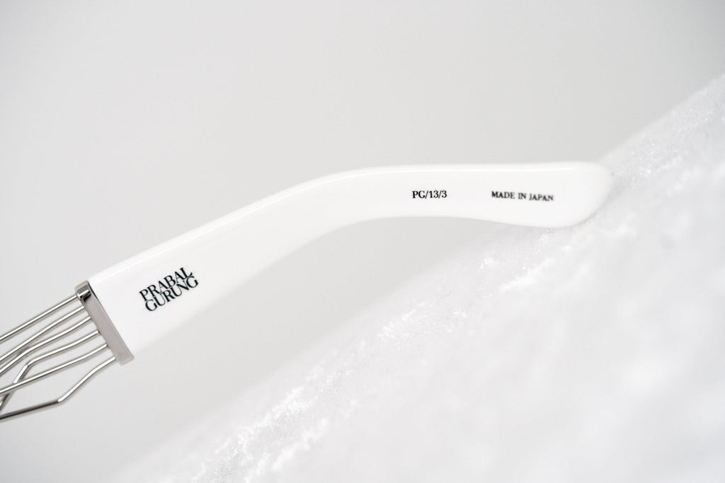 Prabal Gurung Sunglasses Rectangle White and Grey