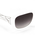 Prabal Gurung Sunglasses Rectangle White and Grey