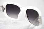 Prabal Gurung Sunglasses Rectangle White and Grey