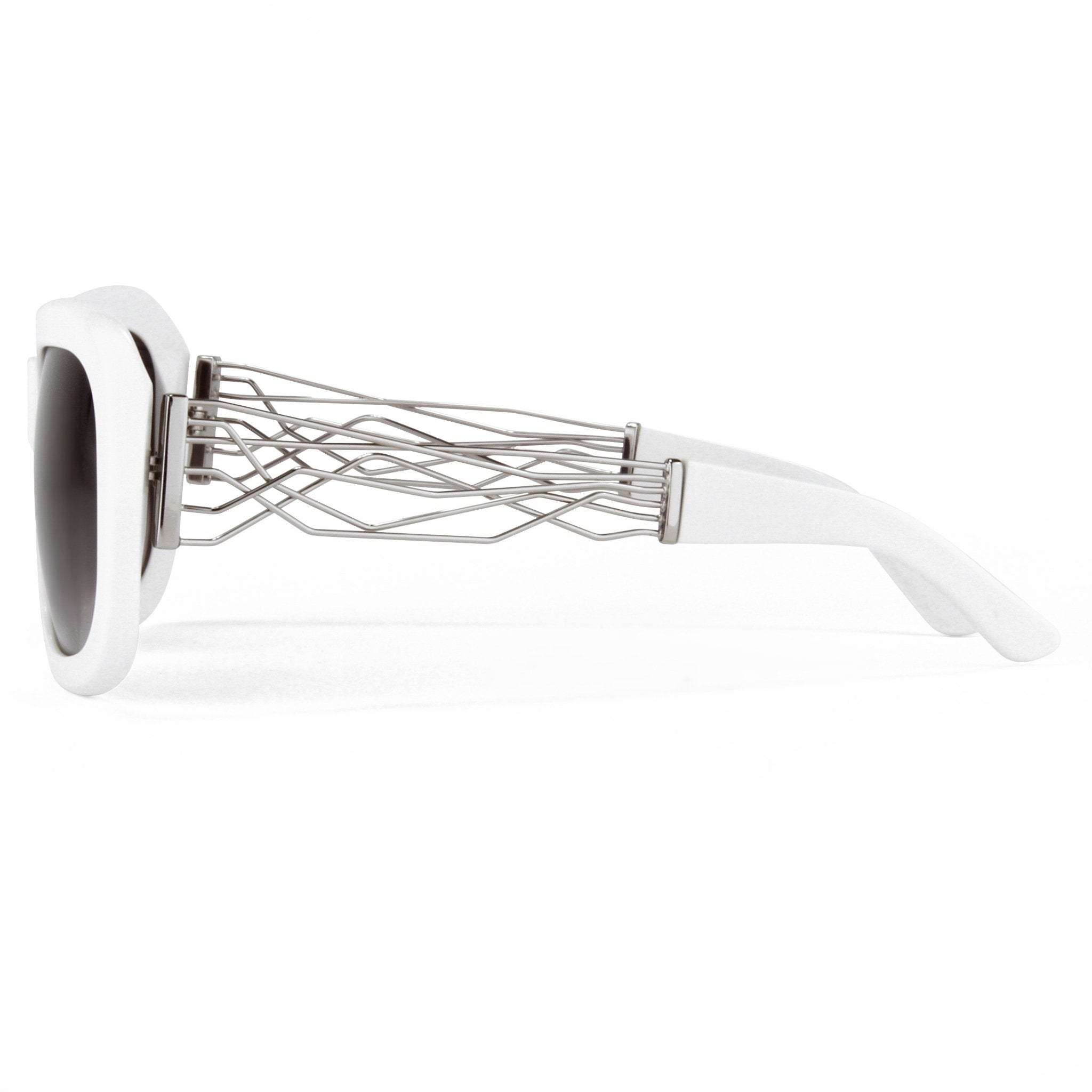 Prabal Gurung Sunglasses Rectangle White and Grey
