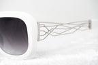 Prabal Gurung Sunglasses Rectangle White and Grey