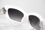 Prabal Gurung Sunglasses Rectangle White and Grey