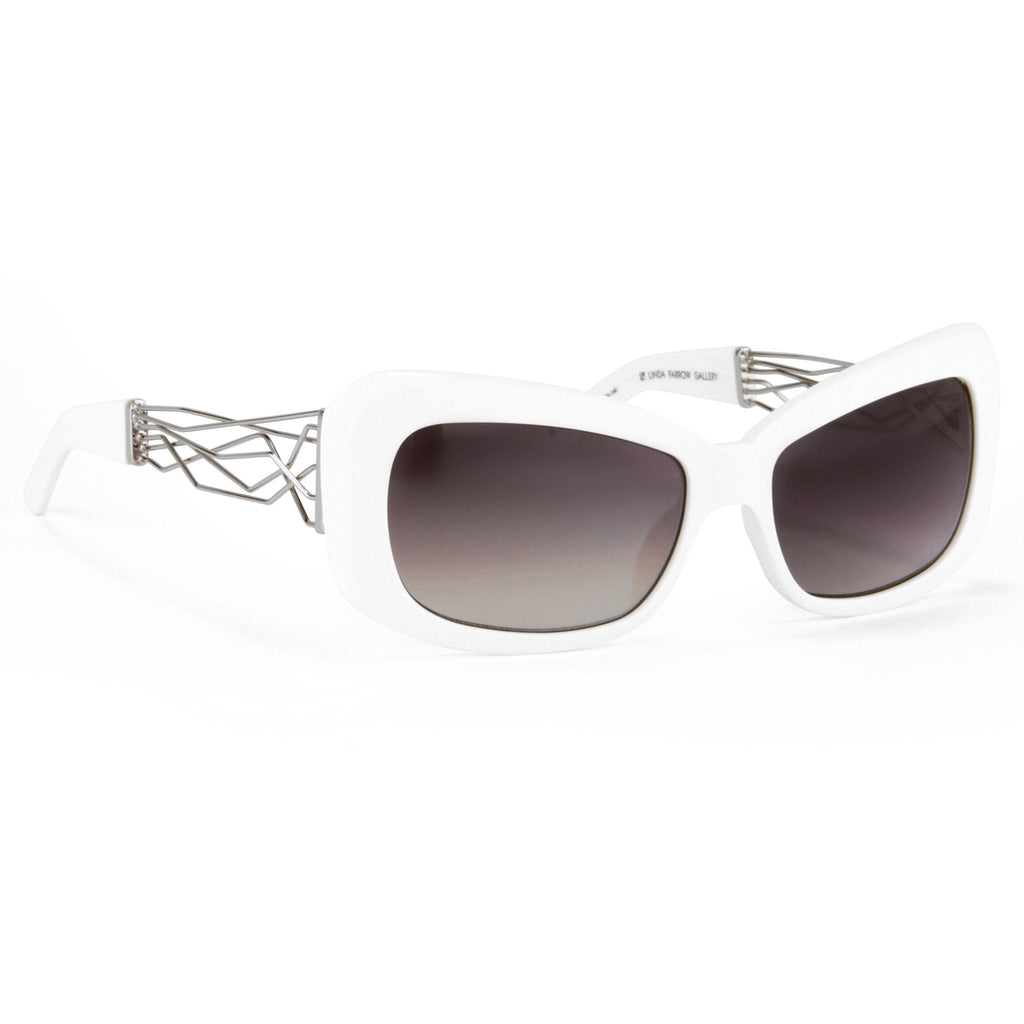 Prabal Gurung Sunglasses Rectangle White and Grey