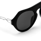 Prabal Gurung Sunglasses Round Black and Grey