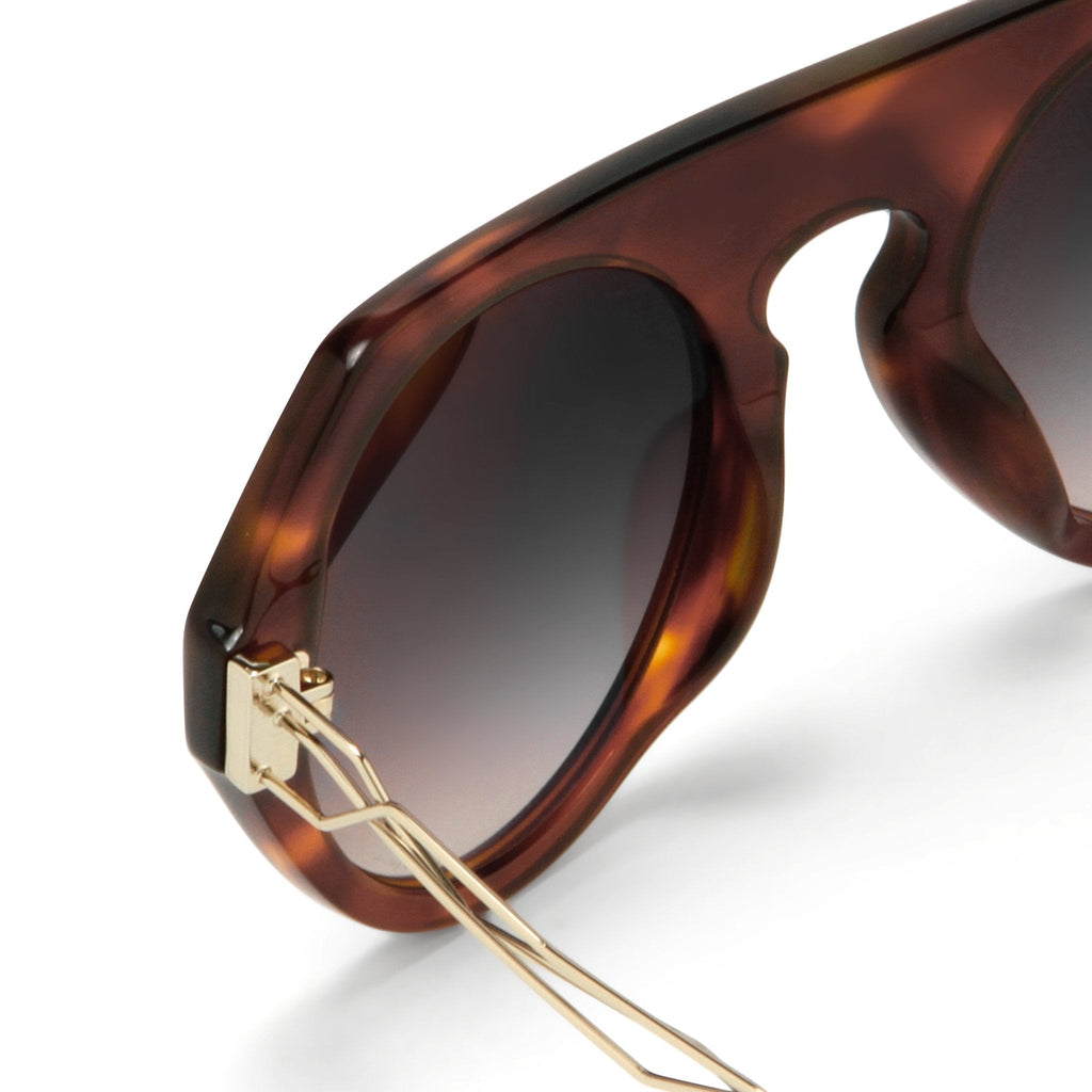 Prabal Gurung Sunglasses Round Tortoise Shell and Grey