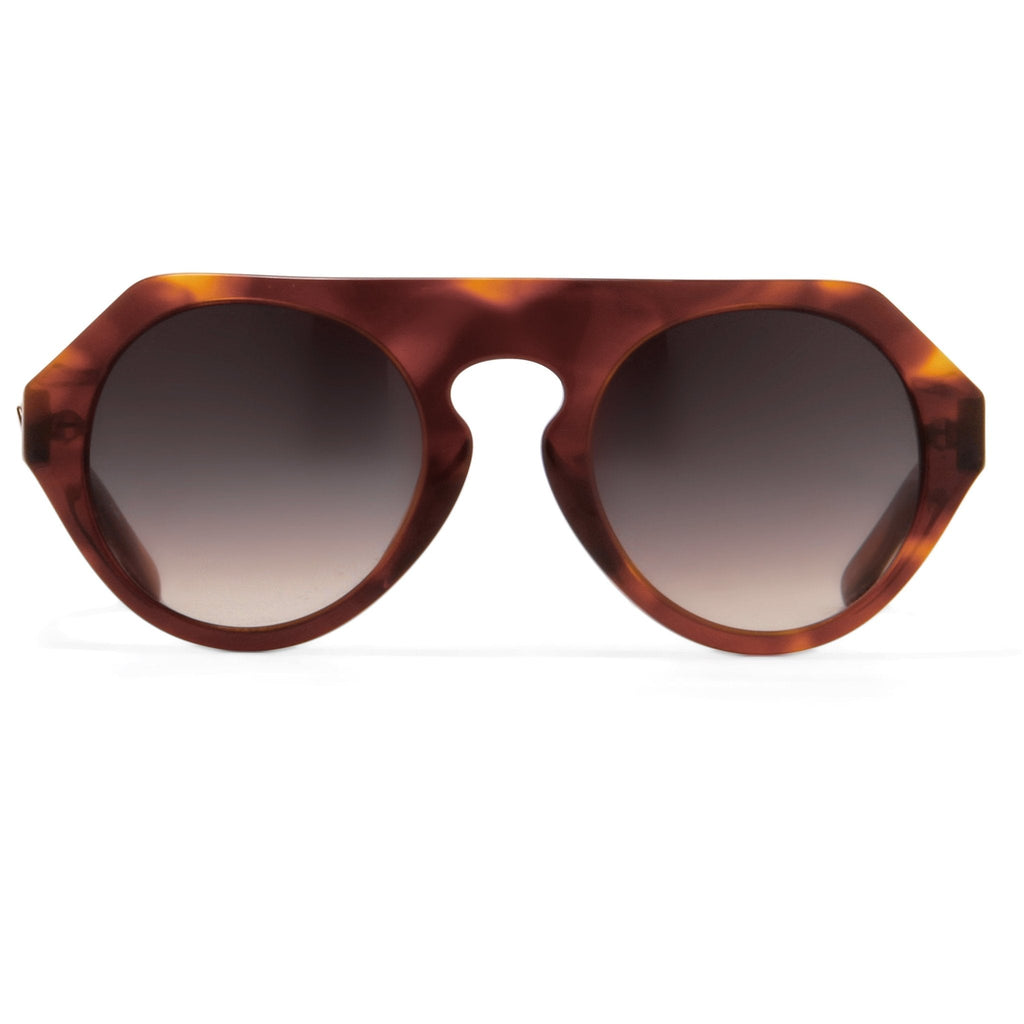 Prabal Gurung Sunglasses Round Tortoise Shell and Grey