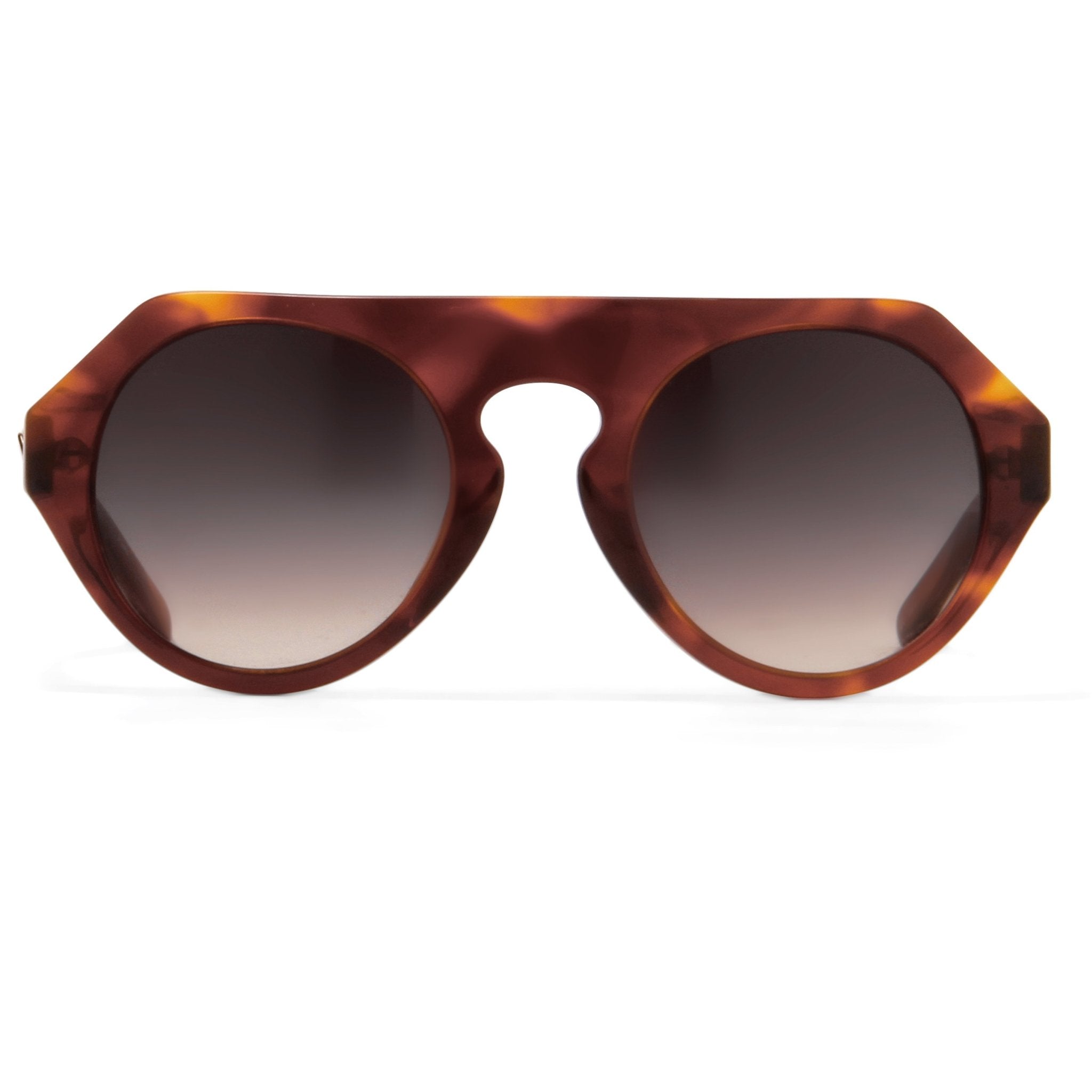 Prabal Gurung Sunglasses Round Tortoise Shell and Grey