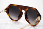Prabal Gurung Sunglasses Round Tortoise Shell and Grey