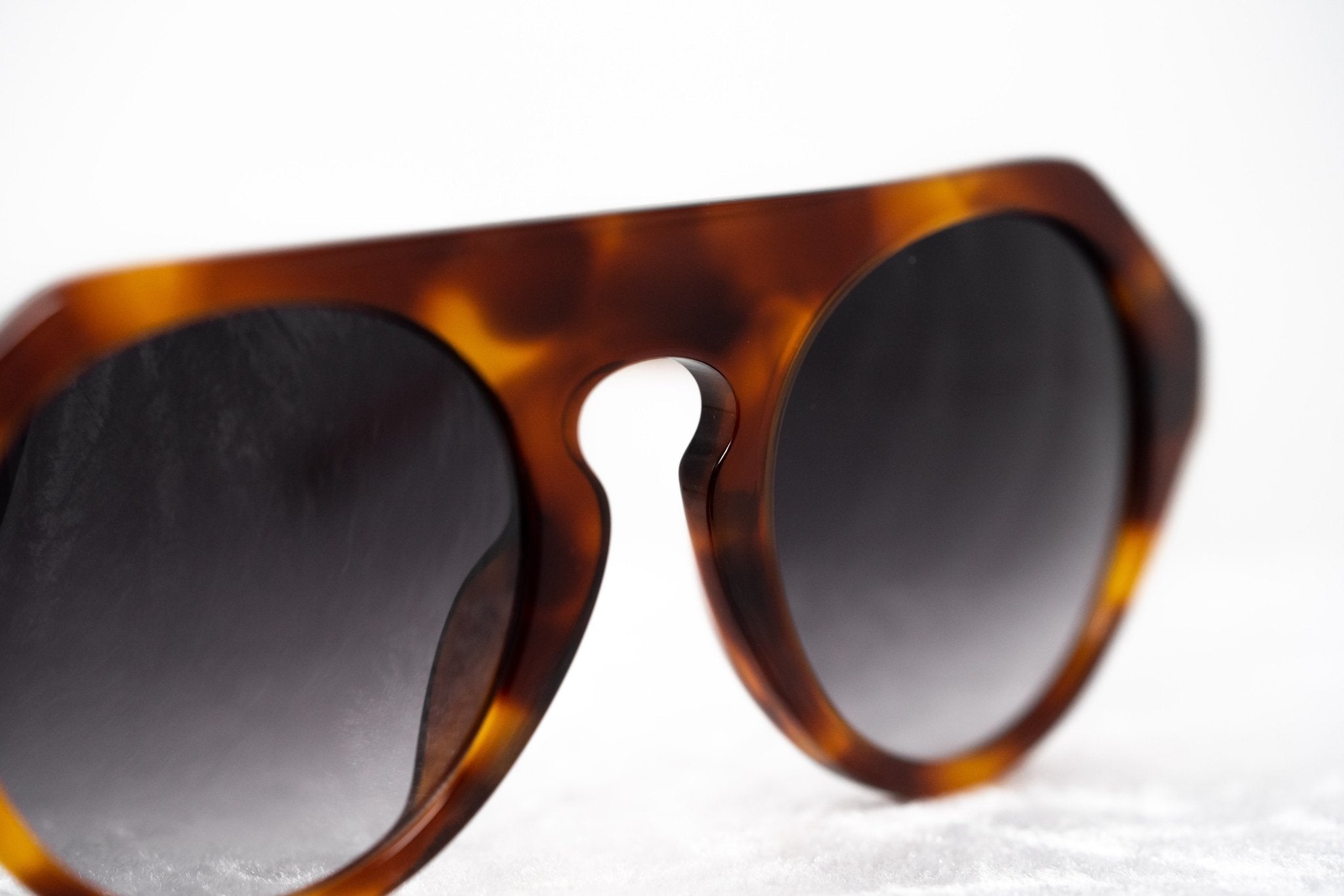 Prabal Gurung Sunglasses Round Tortoise Shell and Grey