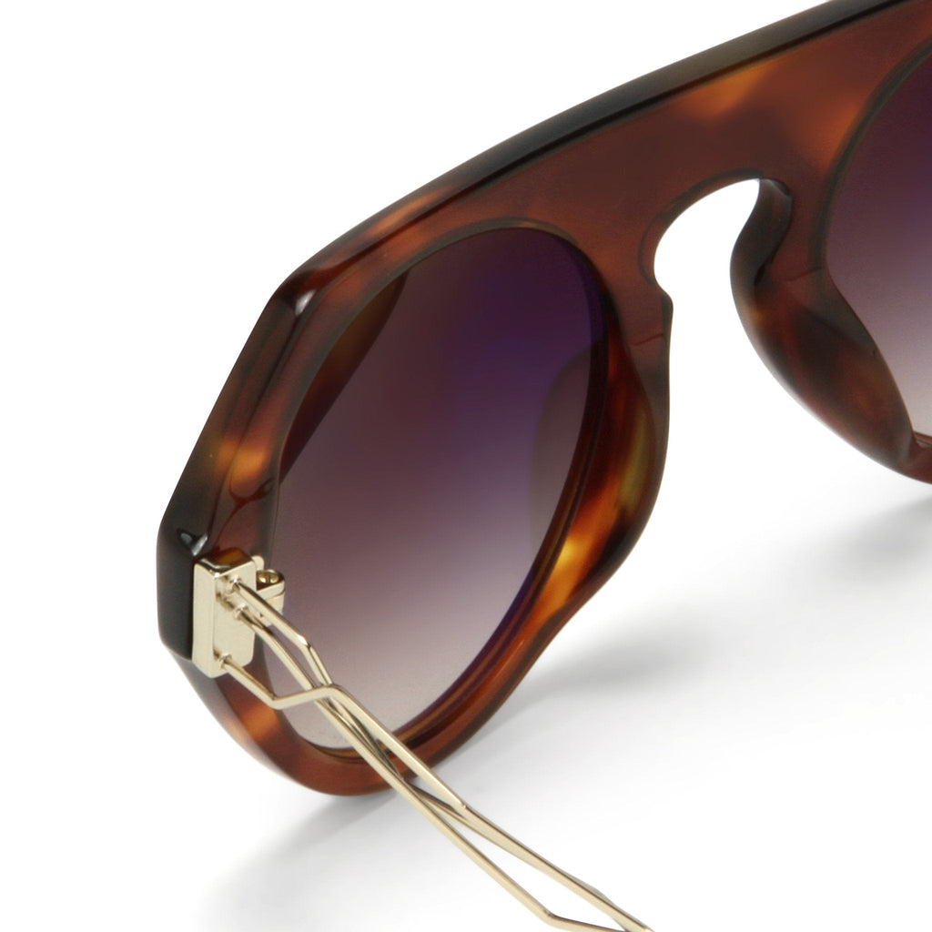 Prabal Gurung Sunglasses Round Tortoise Shell and Grey