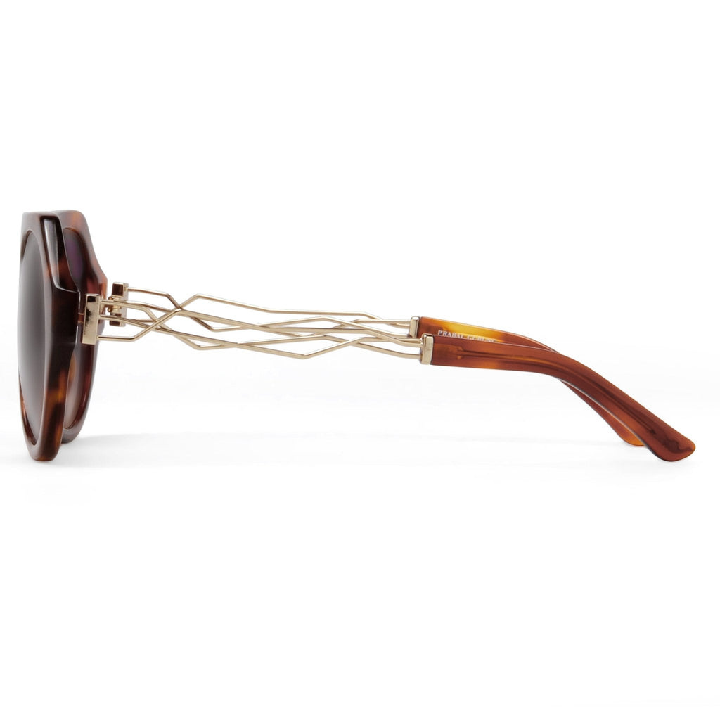 Prabal Gurung Sunglasses Round Tortoise Shell and Grey