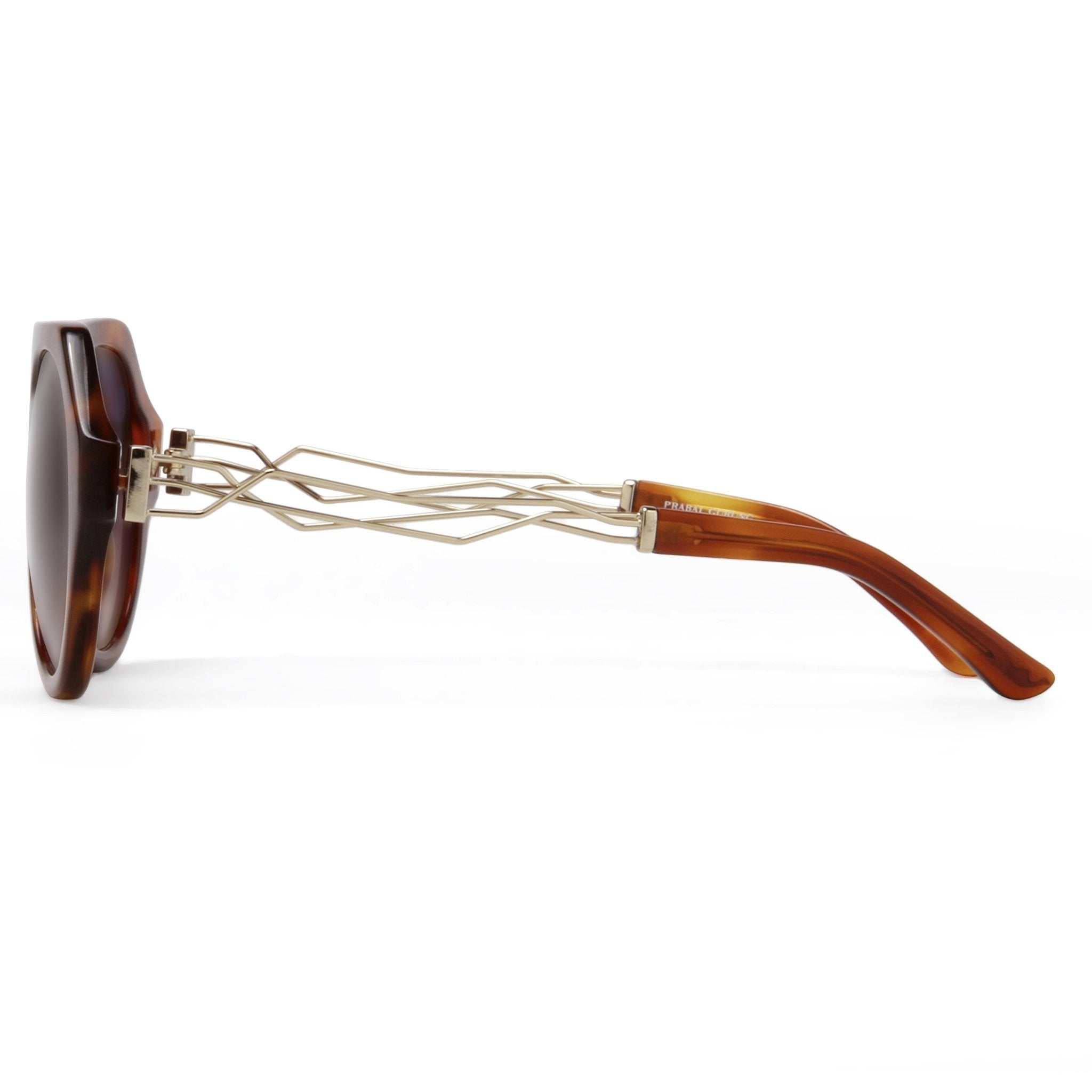 Prabal Gurung Sunglasses Round Tortoise Shell and Grey