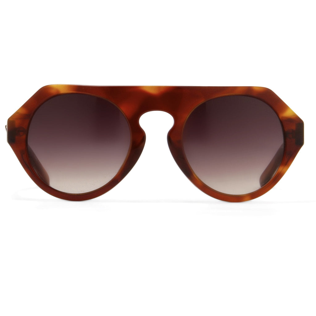 Prabal Gurung Sunglasses Round Tortoise Shell and Grey
