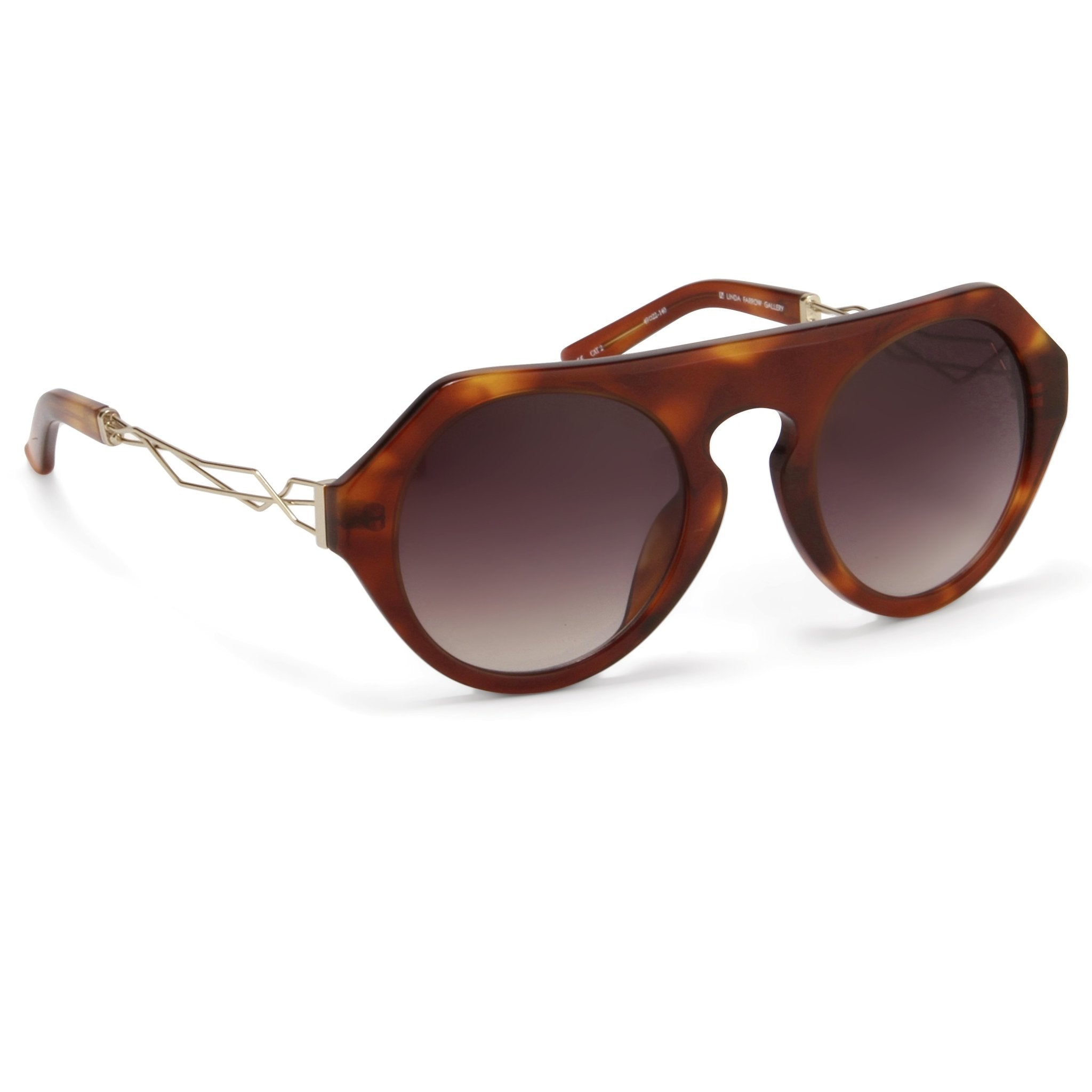 Prabal Gurung Sunglasses Round Tortoise Shell and Grey