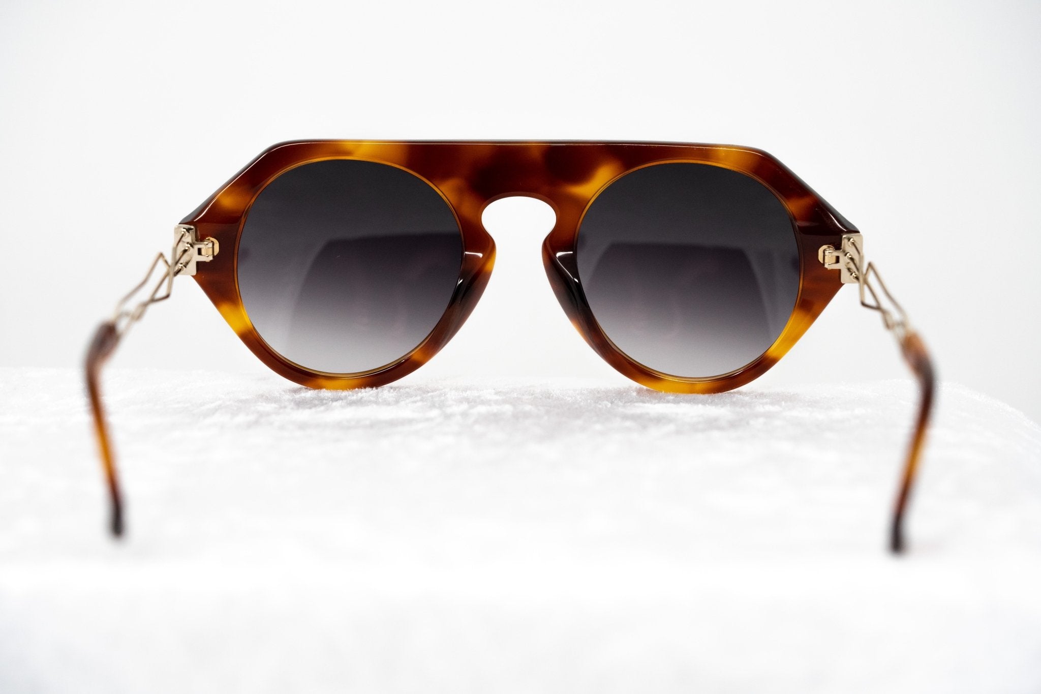 Prabal Gurung Sunglasses Round Tortoise Shell and Grey