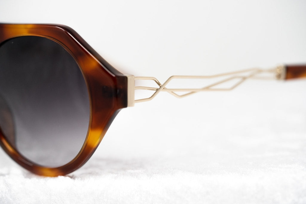Prabal Gurung Sunglasses Round Tortoise Shell and Grey