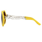 Prabal Gurung Sunglasses Round Yellow and Grey