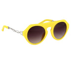 Prabal Gurung Sunglasses Round Yellow and Grey