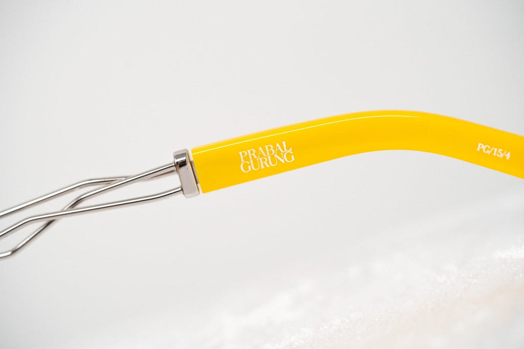 Prabal Gurung Sunglasses Round Yellow and Grey