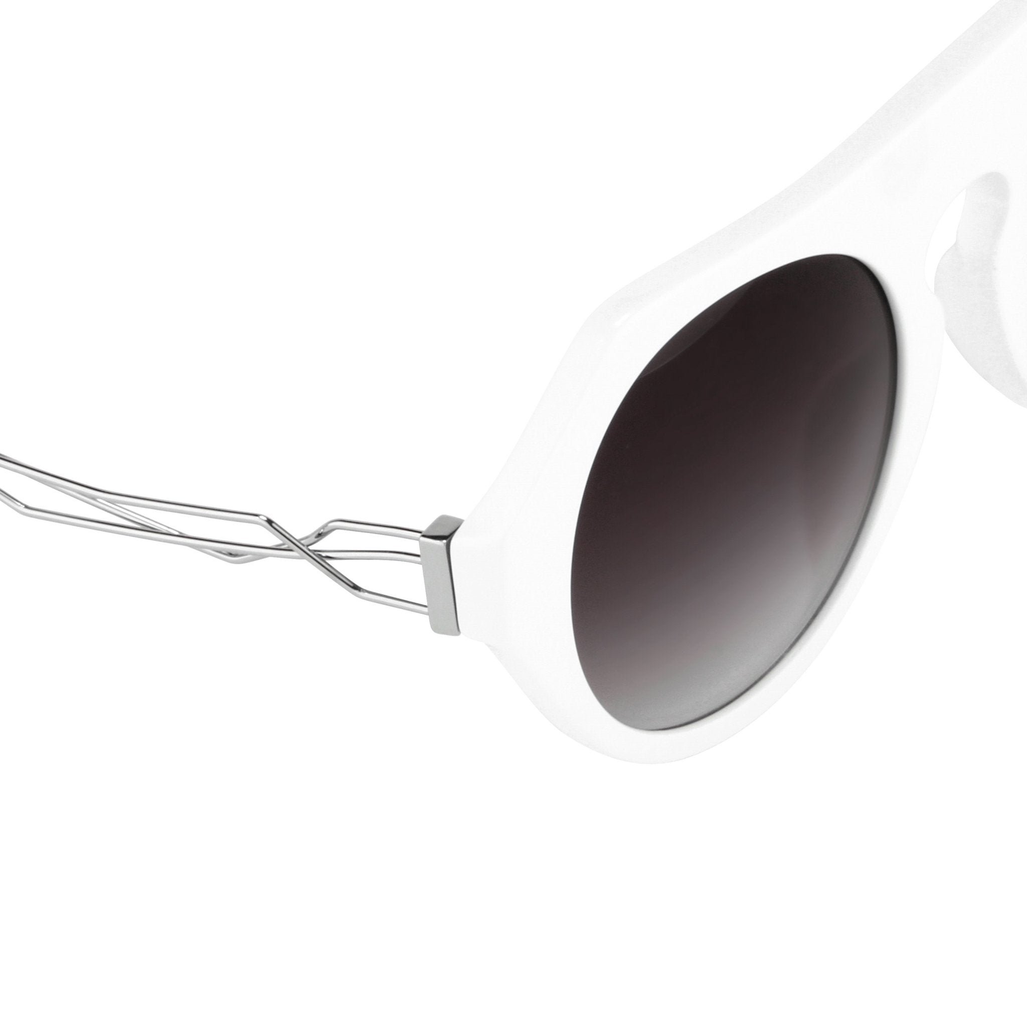 Prabal Gurung Sunglasses Round White and Grey