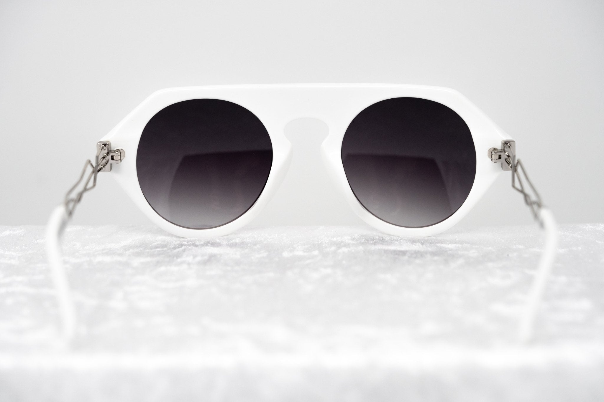 Prabal Gurung Sunglasses Round White and Grey