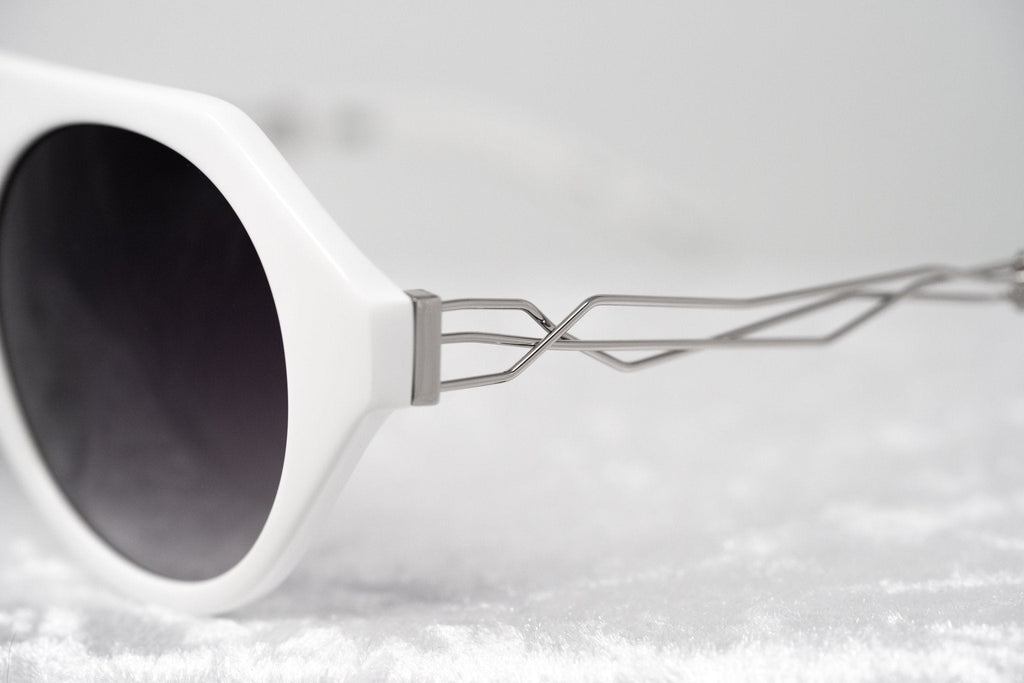 Prabal Gurung Sunglasses Round White and Grey