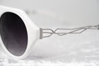 Prabal Gurung Sunglasses Round White and Grey