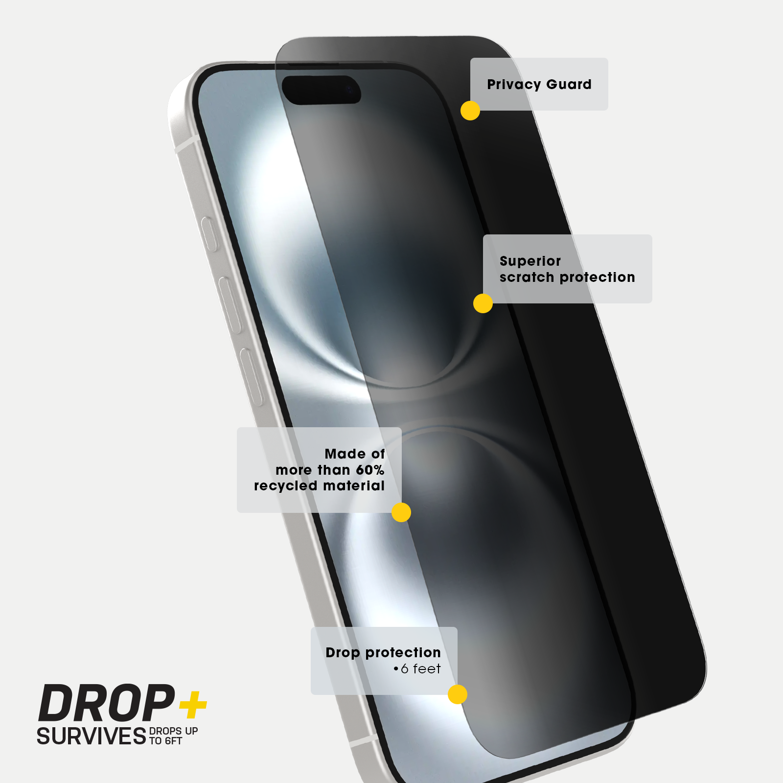 iPhone 16 Premium Pro Glass Privacy Guard Screen Protector