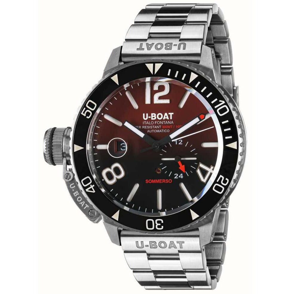 U-Boat Sommerso Ceramic Bordeaux/MT Men's Silver Watch