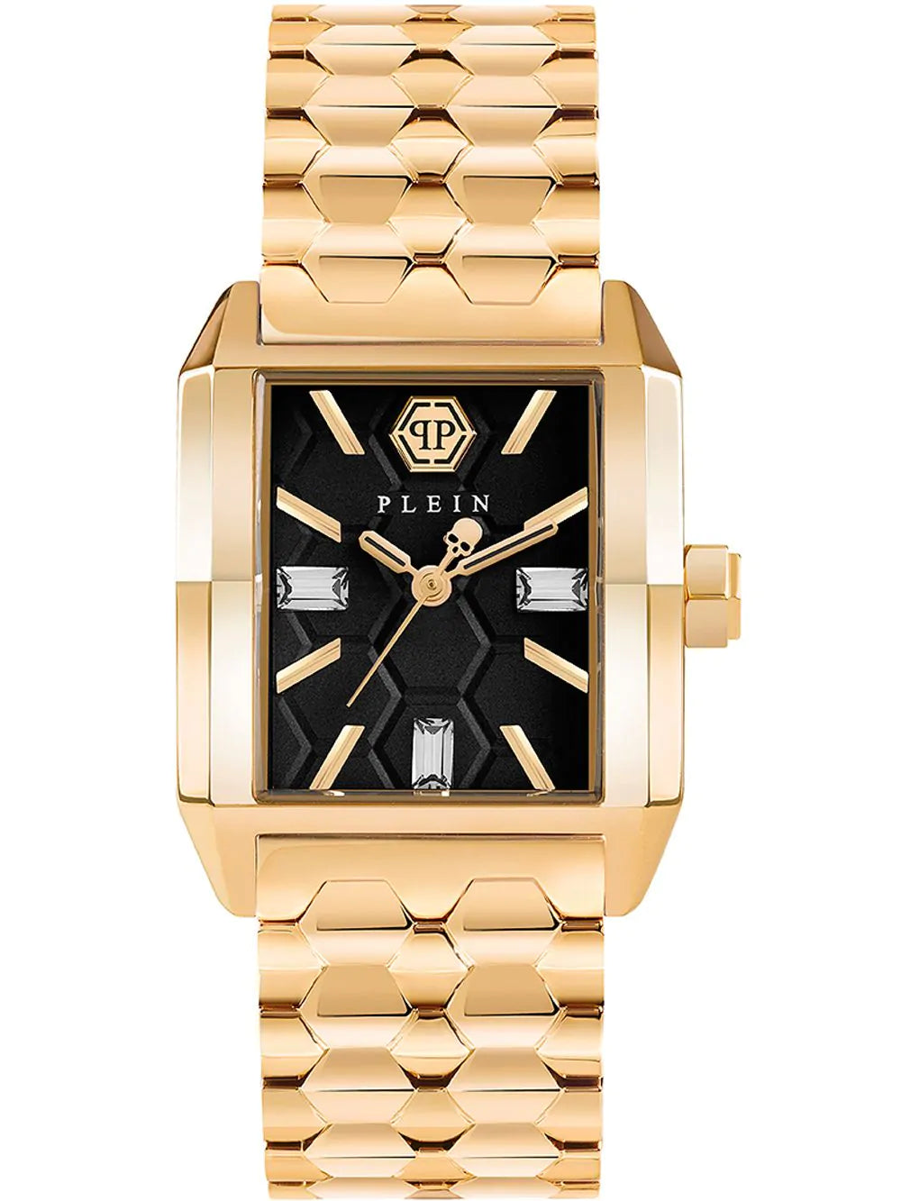 Philipp Plein Ladies Watch Offshore Square Black Gold