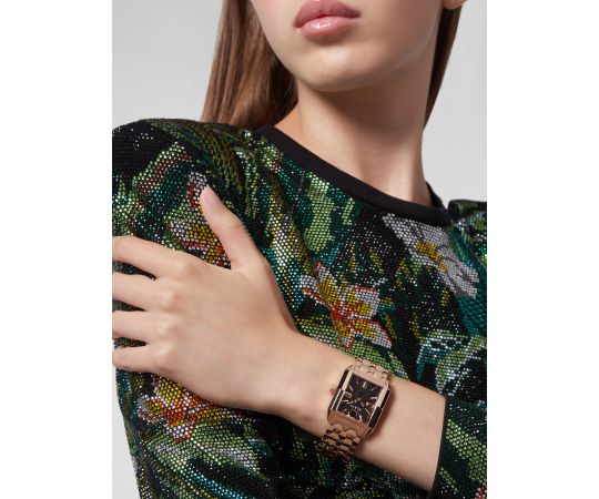 Philipp Plein Ladies Watch Street Couture Offshore Square Rose Gold IP