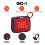 JBL Go 4 Ultra Portable Bluetooth Speaker Bundle with gSport Silicone Sleeve (Red)