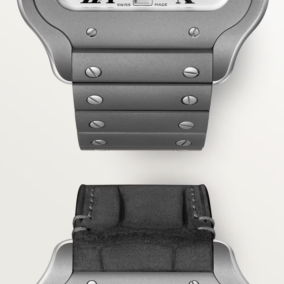 Santos De Cartier Large Model | 39mm, Titanium, White Dial