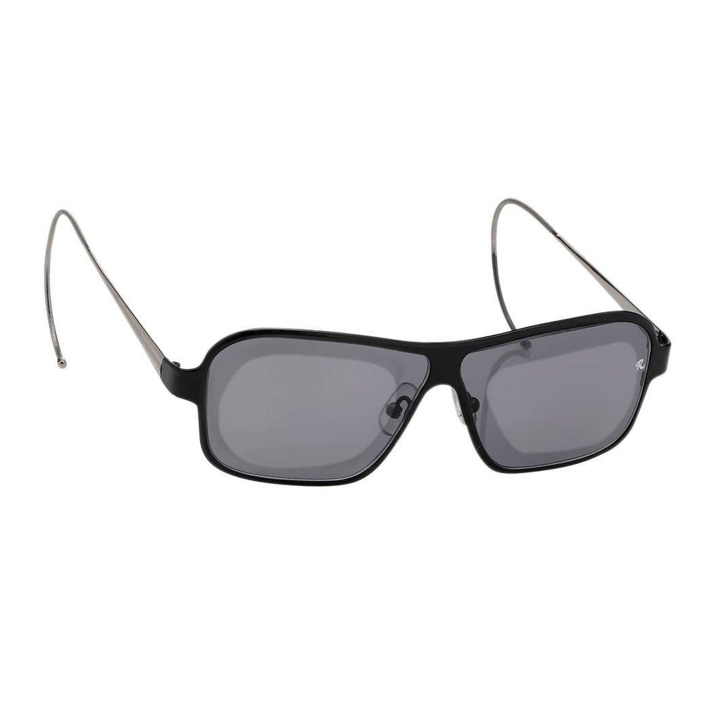 Raf Simons Sunglasses Size Extra Small Rectangular Black Silver and Grey