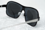 Raf Simons Sunglasses Size Extra Small Rectangular Black Silver and Grey