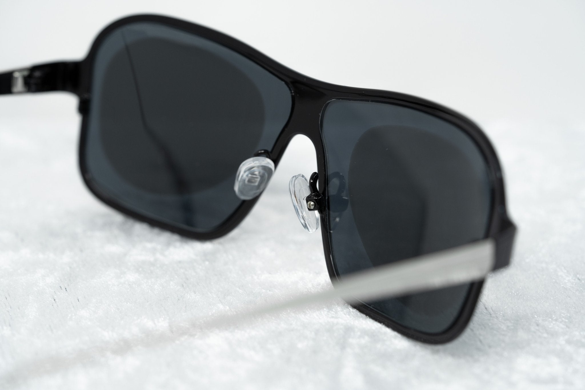 Raf Simons Sunglasses Size Extra Small Rectangular Black Silver and Grey