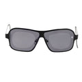 Raf Simons Sunglasses Size Extra Small Rectangular Black Silver and Grey