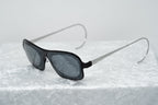 Raf Simons Sunglasses Size Extra Small Rectangular Black Silver and Grey