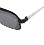 Raf Simons Sunglasses Size Extra Small Rectangular Black Silver and Grey