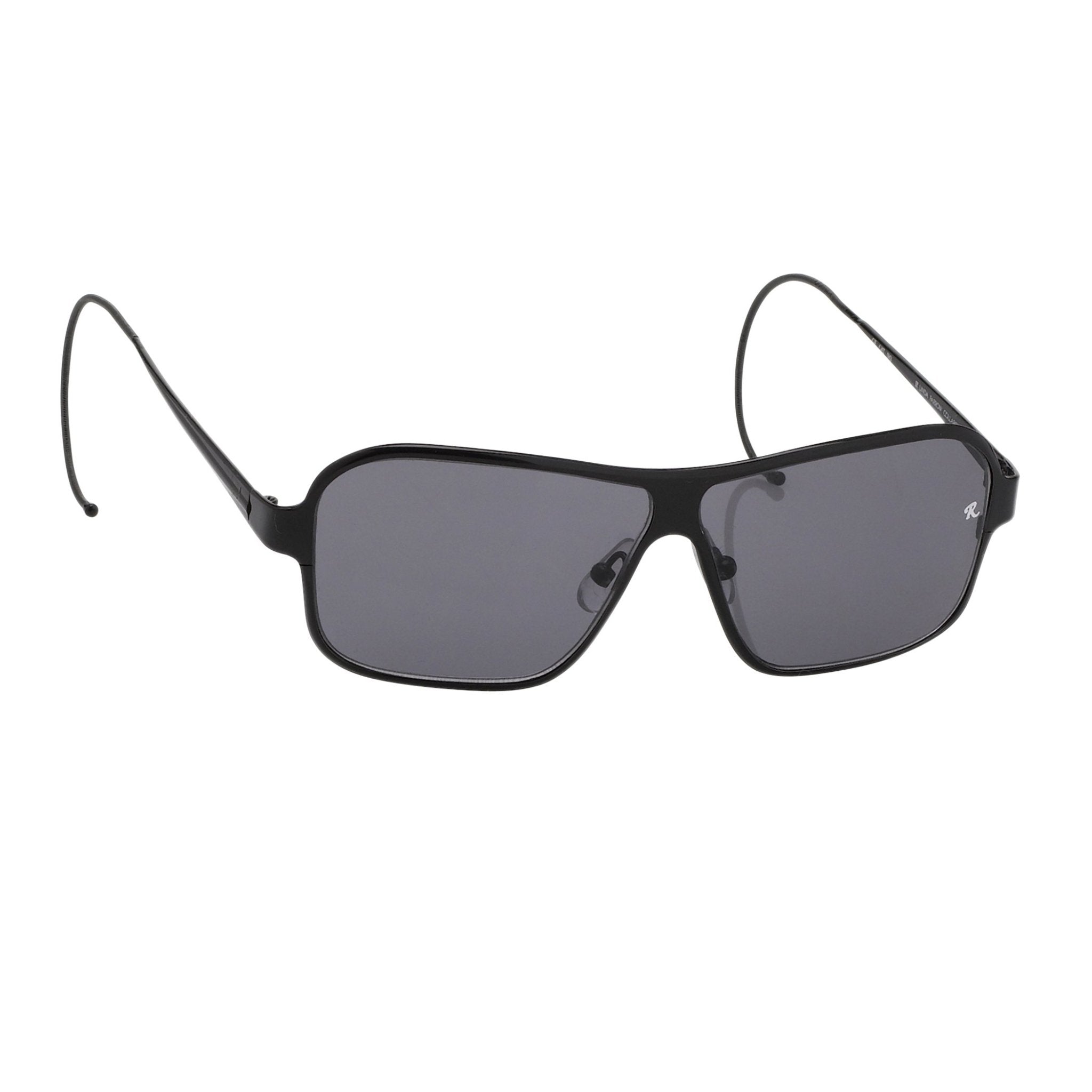 Raf Simons Sunglasses Size Extra Small Rectangular Black and Grey